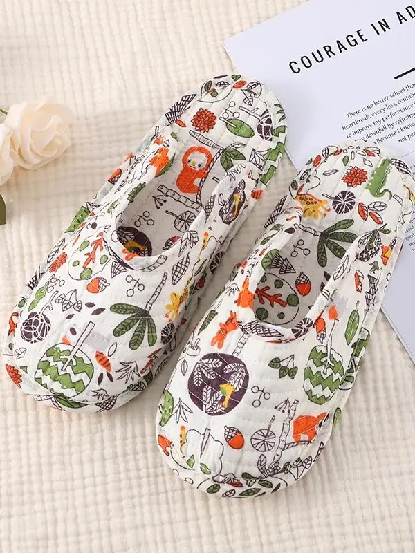 Summer Climbing Mat Special Slippers, Cotton Cloth Silent Four-Season Breathable Shoe Covers, Adult Indoor Cloth-Soled Toe-Cap Slippers - Image 13
