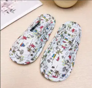 Summer Climbing Mat Special Slippers, Cotton Cloth Silent Four-Season Breathable Shoe Covers, Adult Indoor Cloth-Soled Toe-Cap Slippers - Image 3