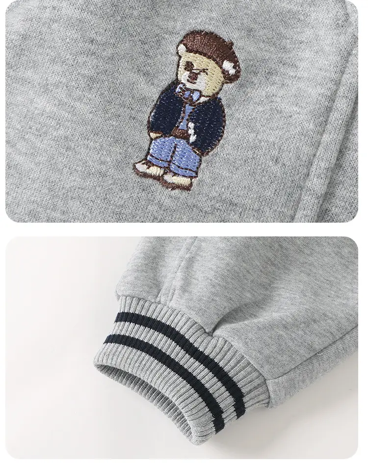 Kaka Panda Boys Sweatpants Set Navy Blue Spring Outfit — feature 10