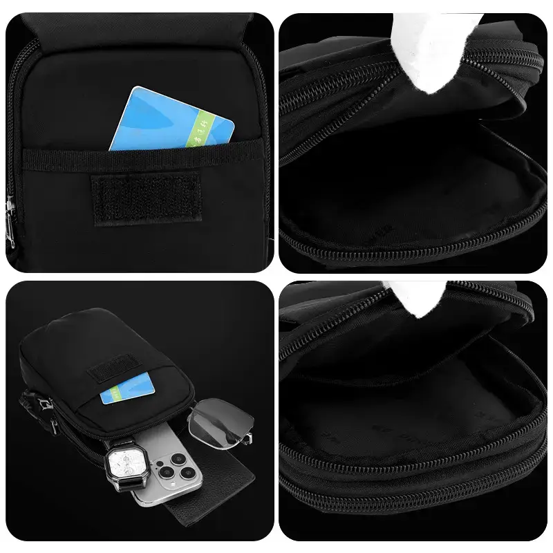 Wepower Black Casual Shoulder Bag Japanese Style - Image 8