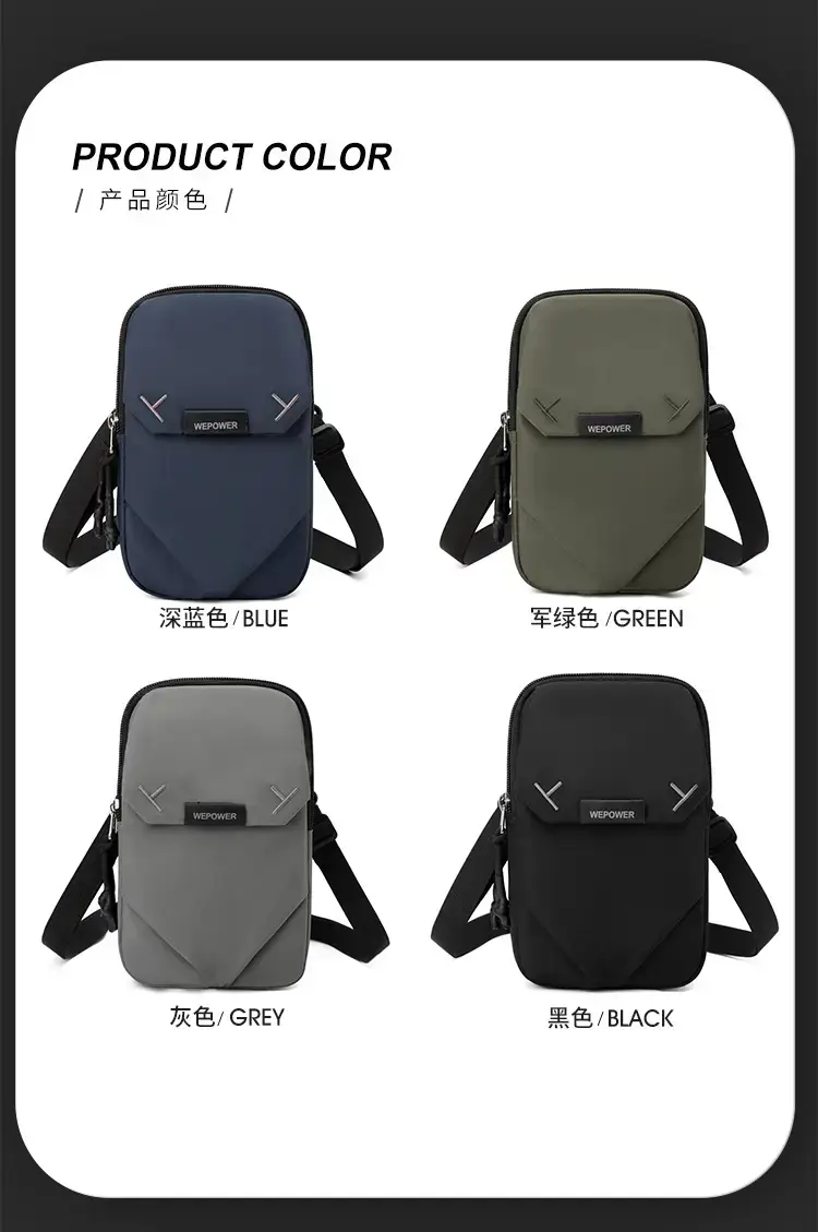 Wepower Black Casual Shoulder Bag Japanese Style — feature 15
