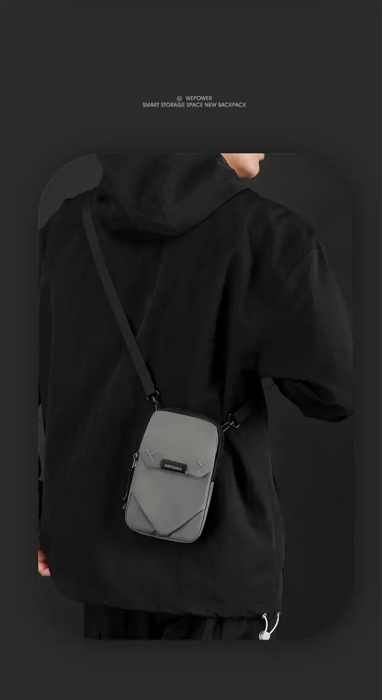 Wepower Black Casual Shoulder Bag Japanese Style — feature 17