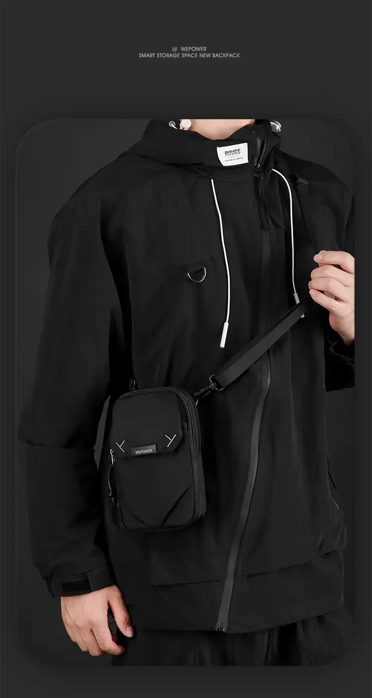 Wepower Black Casual Shoulder Bag Japanese Style — feature 18