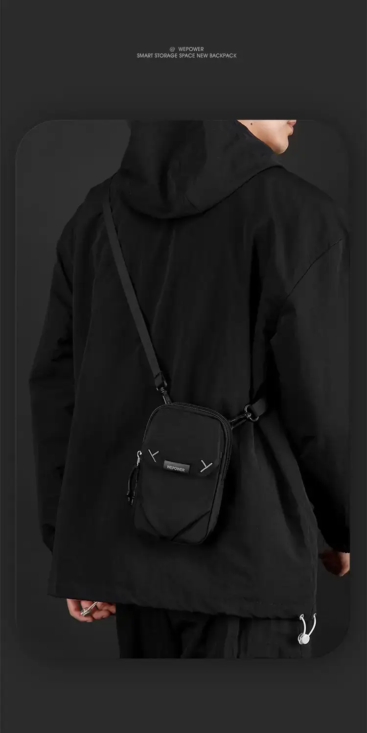 Wepower Black Casual Shoulder Bag Japanese Style — feature 19