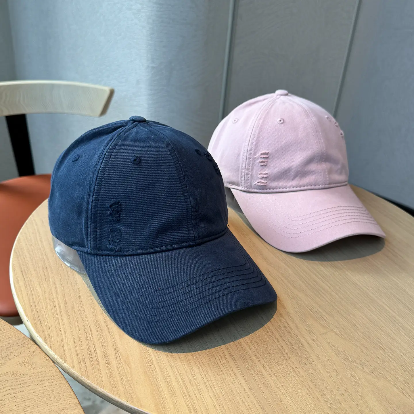 Autumn Distressed Baseball Caps for Women Large Head Wide Brim - Image 11