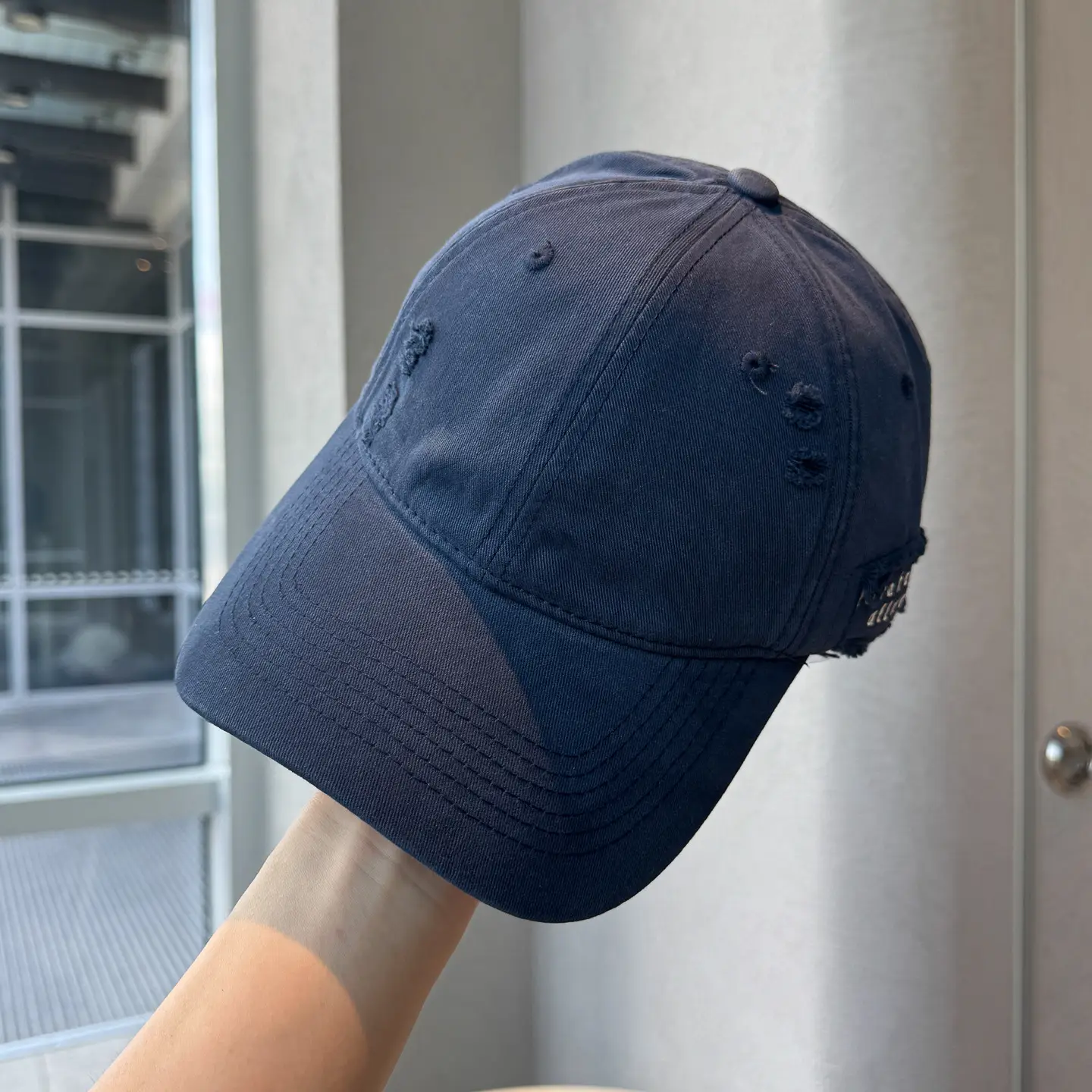 Autumn Distressed Baseball Caps for Women Large Head Wide Brim — feature 21