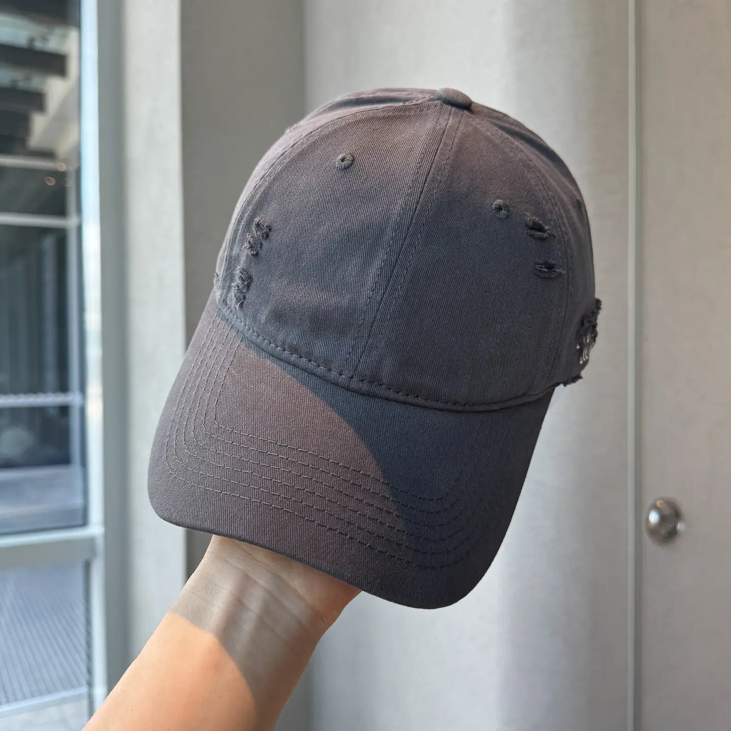 Autumn Distressed Baseball Caps for Women Large Head Wide Brim — feature 26