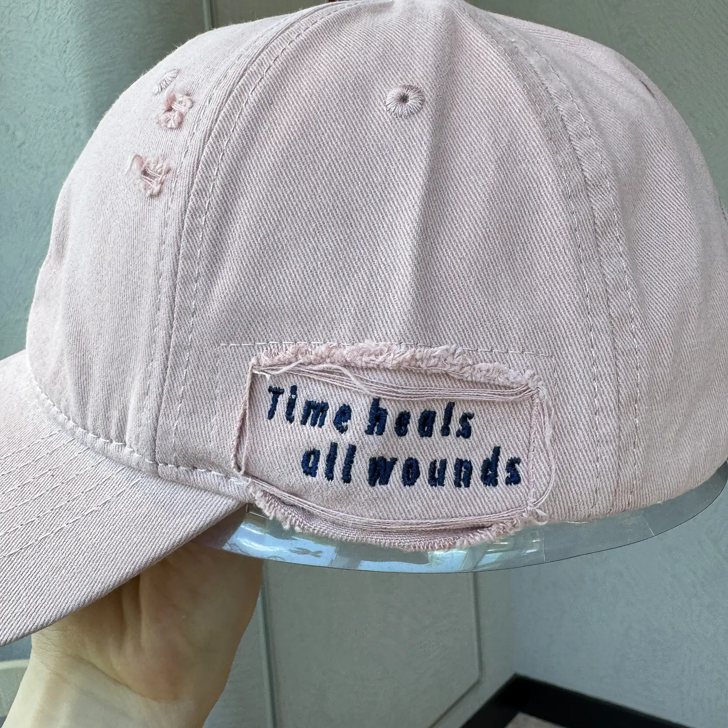 Autumn Distressed Baseball Caps for Women Large Head Wide Brim — feature 28