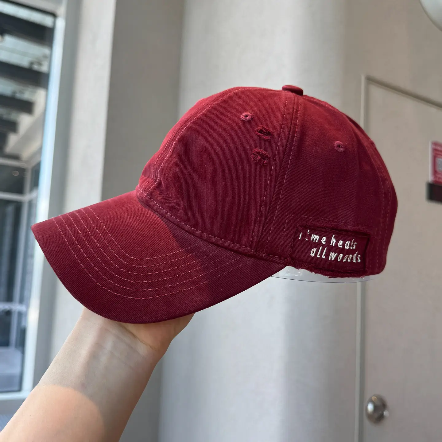 Autumn Distressed Baseball Caps for Women Large Head Wide Brim — feature 30