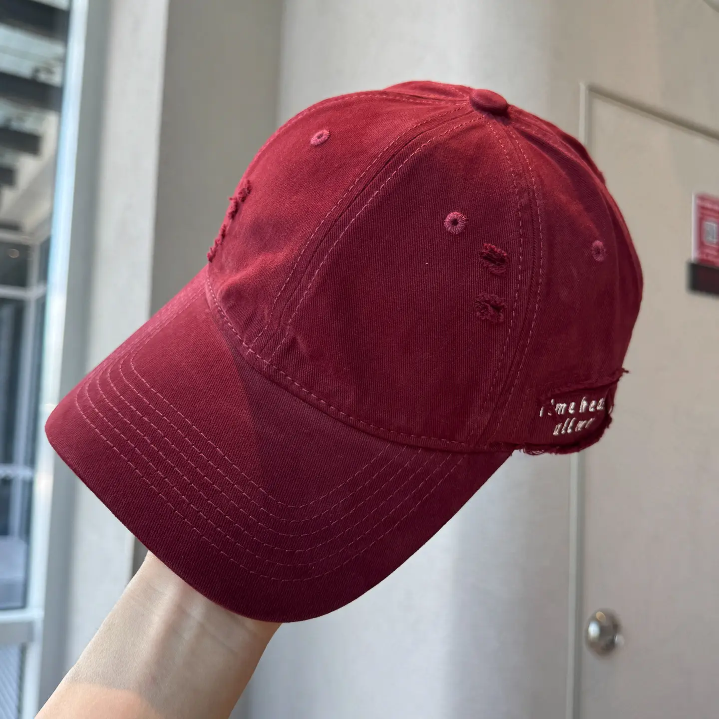 Autumn Distressed Baseball Caps for Women Large Head Wide Brim — feature 31