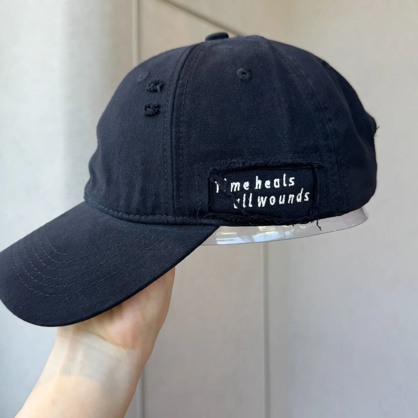 Autumn Distressed Baseball Caps for Women Large Head Wide Brim — feature 34