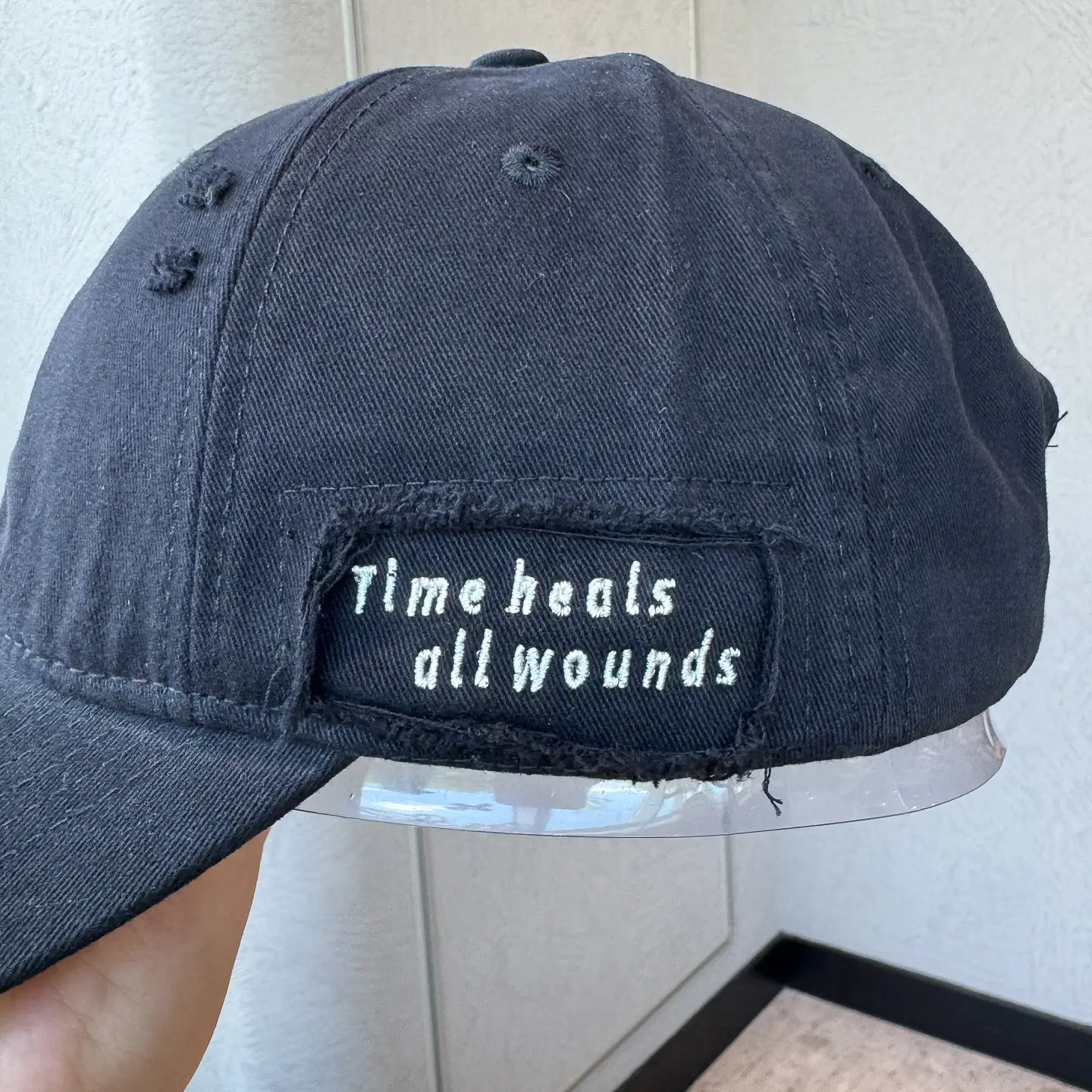 Autumn Distressed Baseball Caps for Women Large Head Wide Brim — feature 35