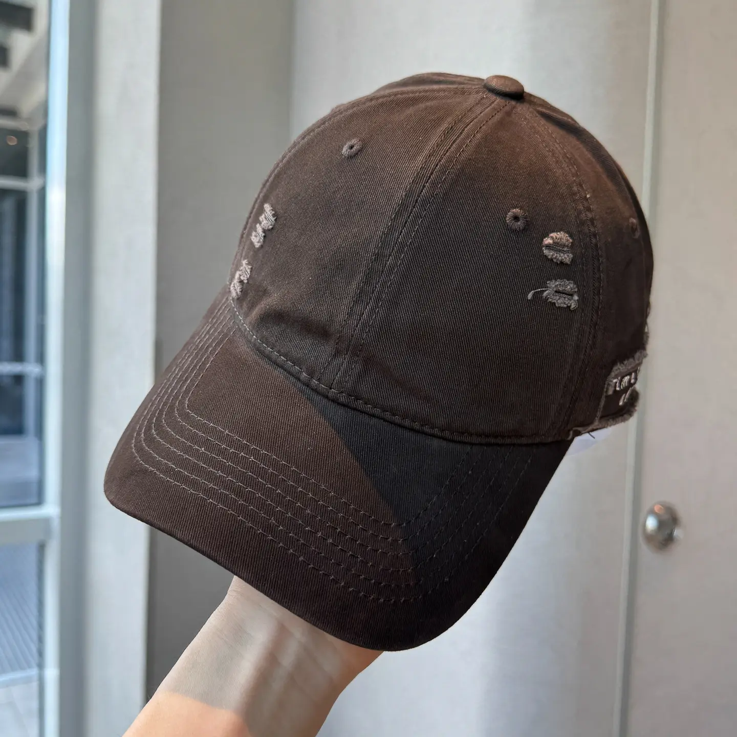 Autumn Distressed Baseball Caps for Women Large Head Wide Brim — feature 38