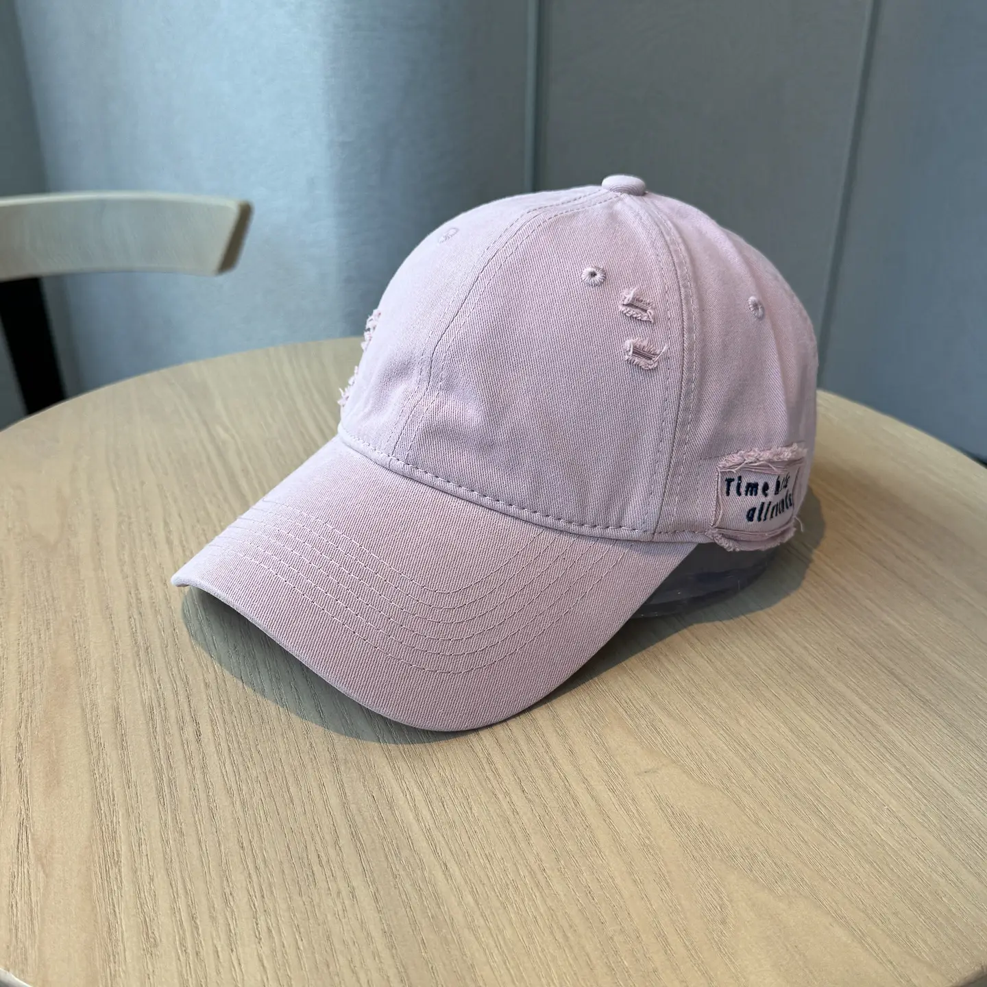 Autumn Distressed Baseball Caps for Women Large Head Wide Brim — feature 42