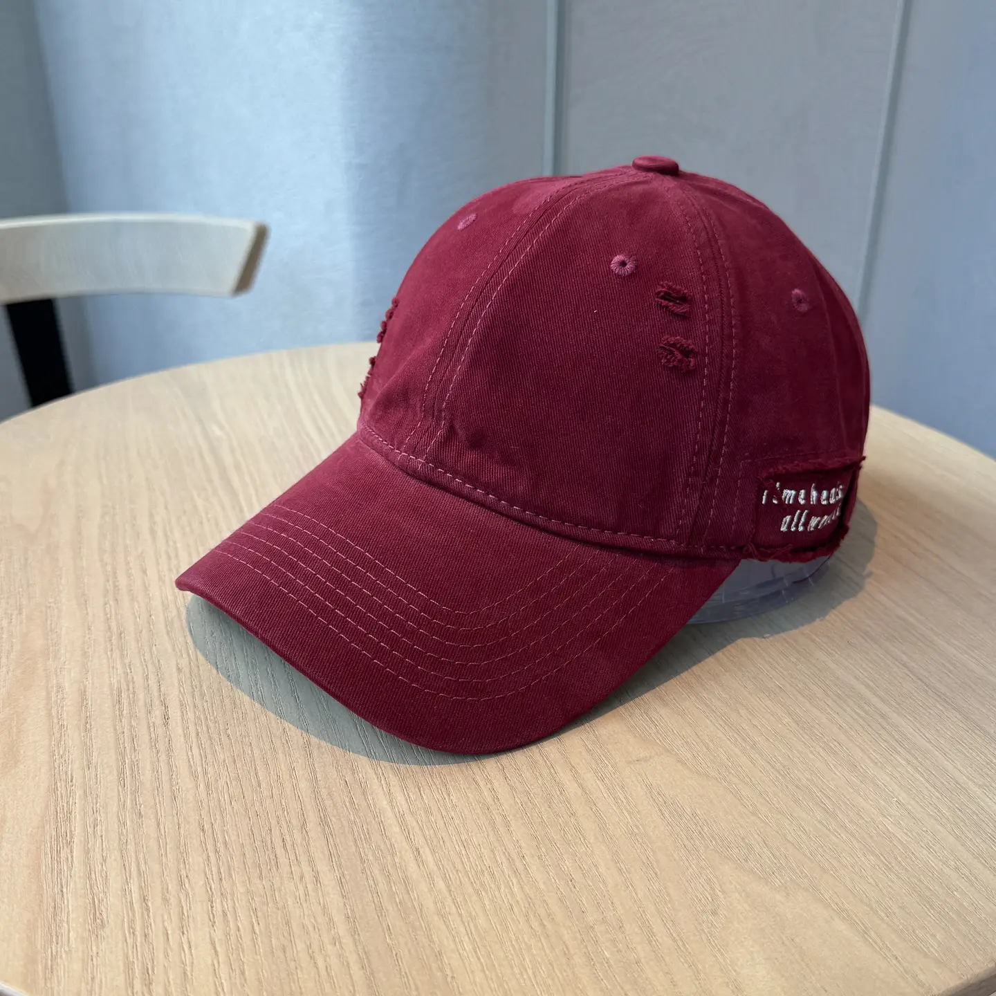 Autumn Distressed Baseball Caps for Women Large Head Wide Brim — feature 44