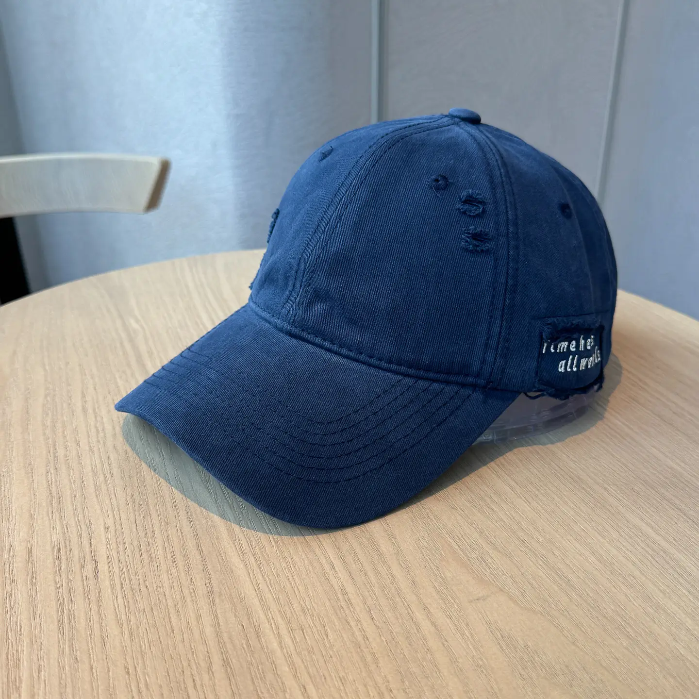 Autumn Distressed Baseball Caps for Women Large Head Wide Brim — feature 45