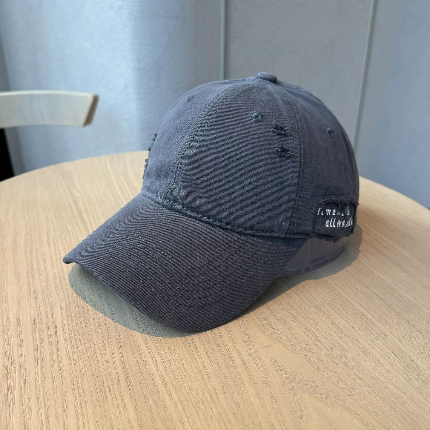 Autumn Distressed Baseball Caps for Women Large Head Wide Brim — feature 46