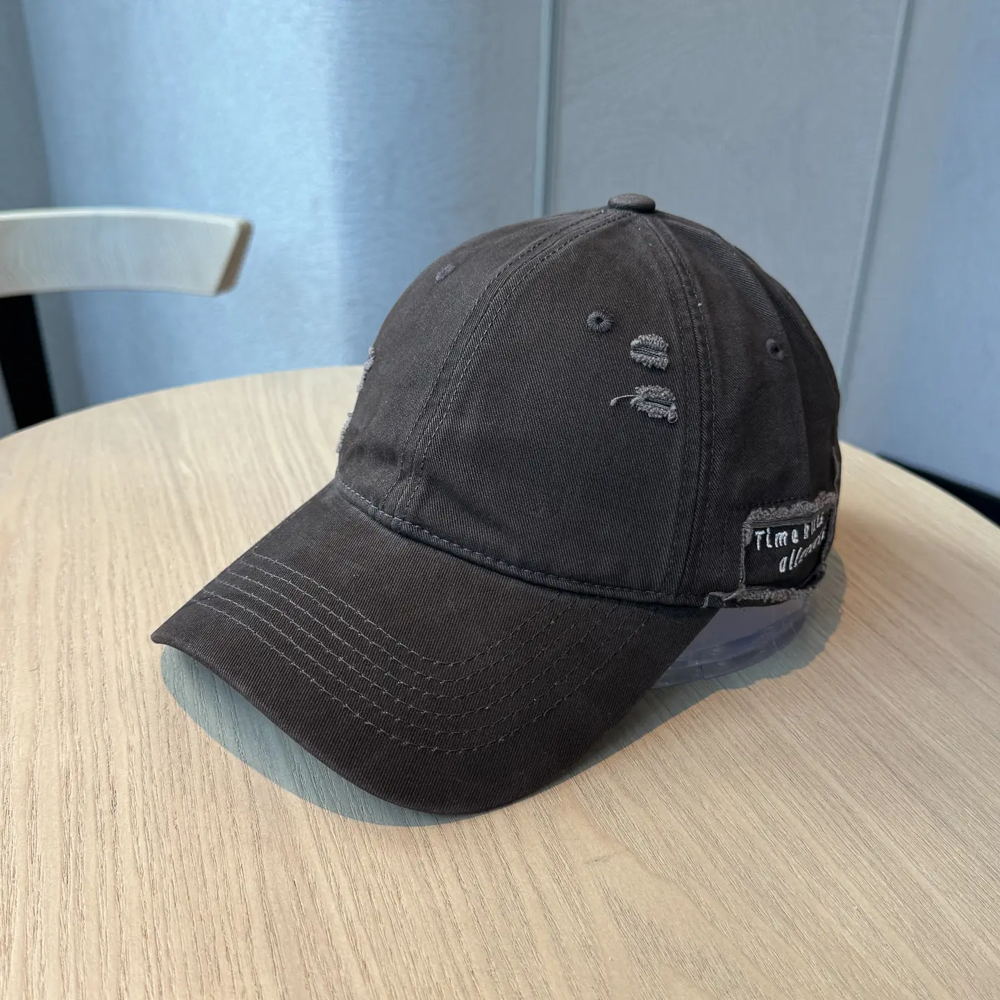 Autumn Distressed Baseball Caps for Women Large Head Wide Brim — feature 48