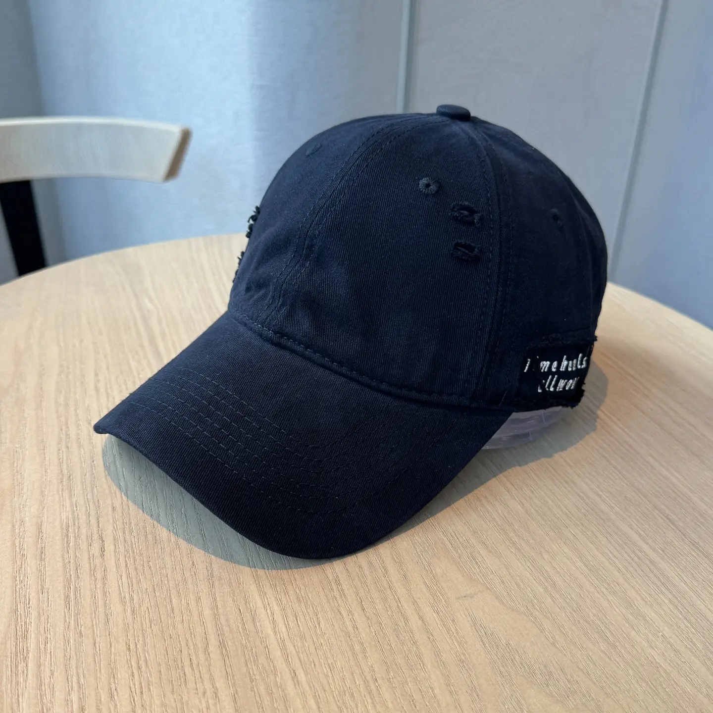 Autumn Distressed Baseball Caps for Women Large Head Wide Brim - Image 7