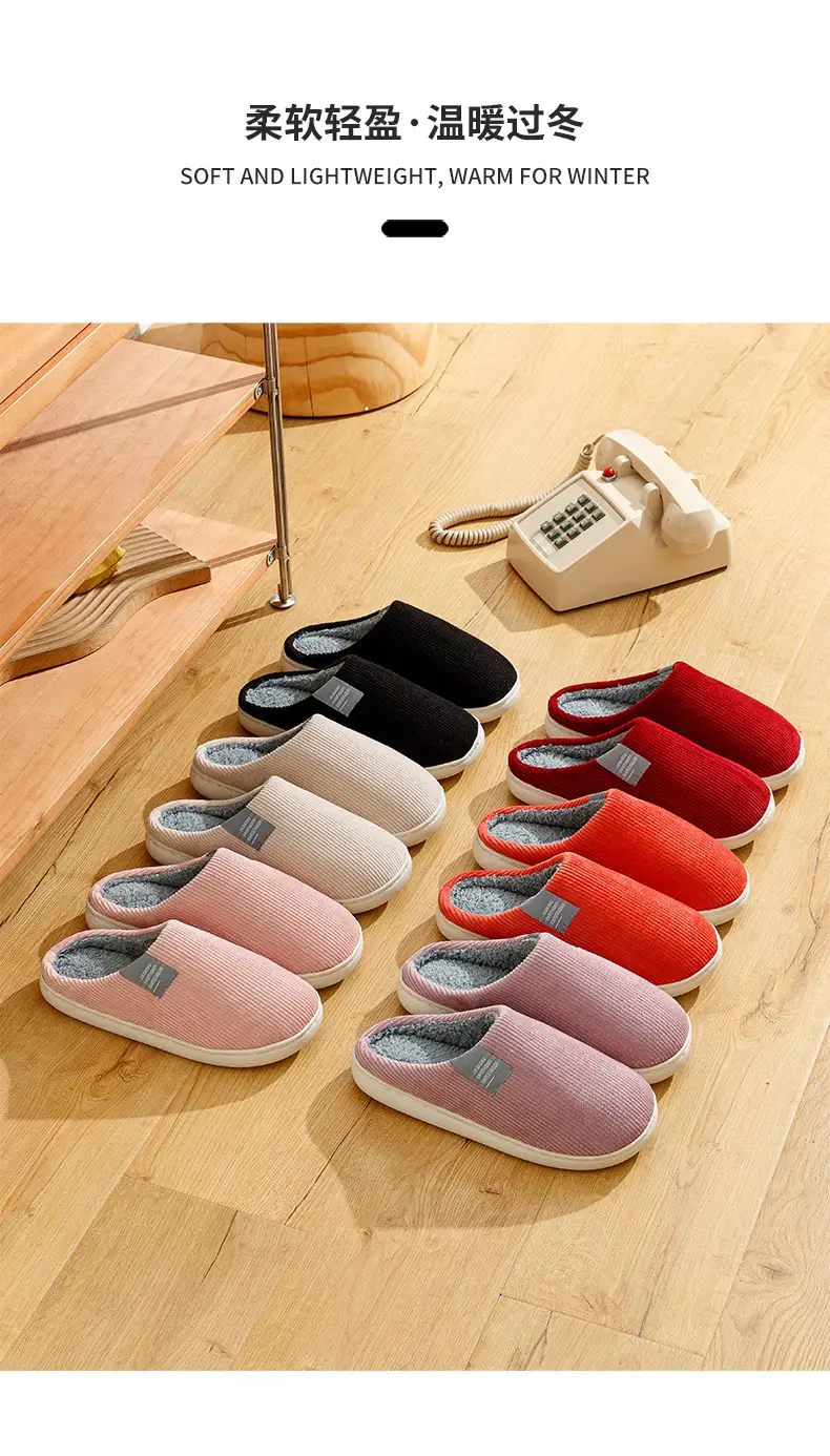 Women Cotton Slippers Warm Anti-Slip Winter Indoor — feature 13