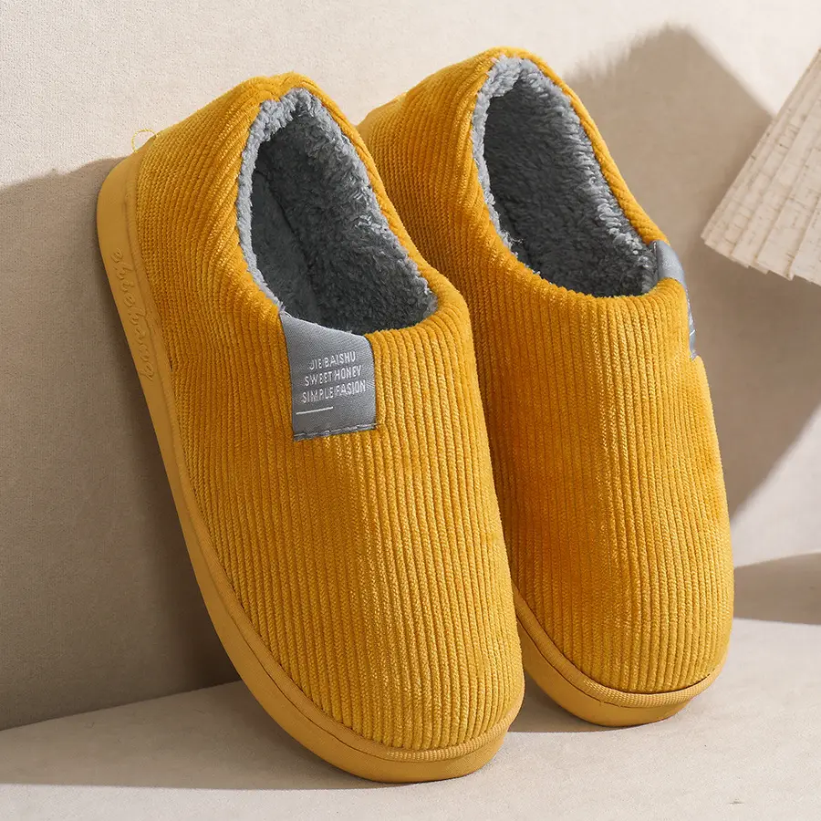 Women Cotton Slippers Warm Anti-Slip Winter Indoor - Image 3