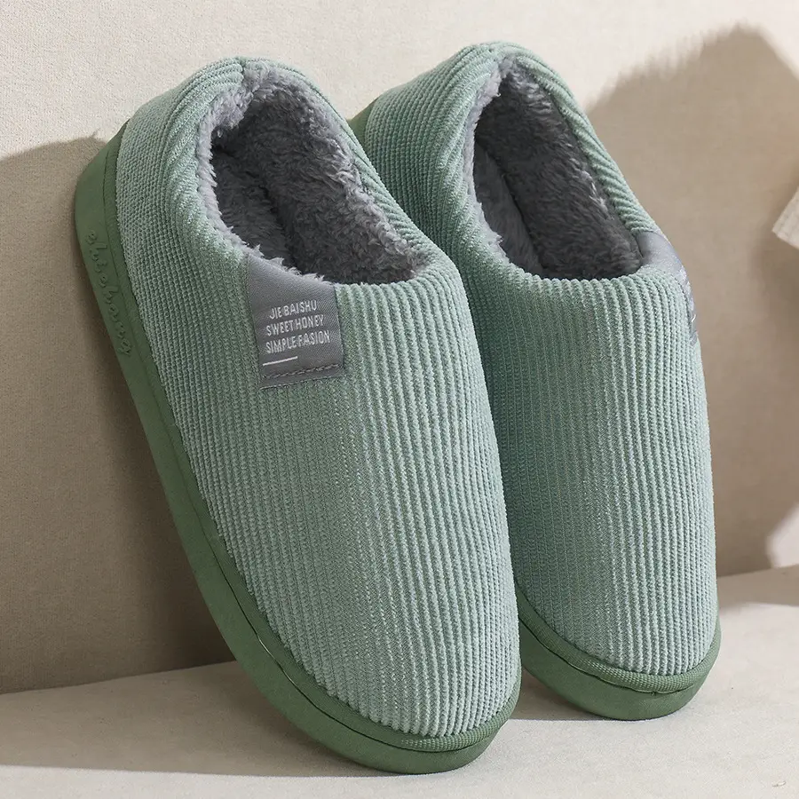 Women Cotton Slippers Warm Anti-Slip Winter Indoor - Image 4