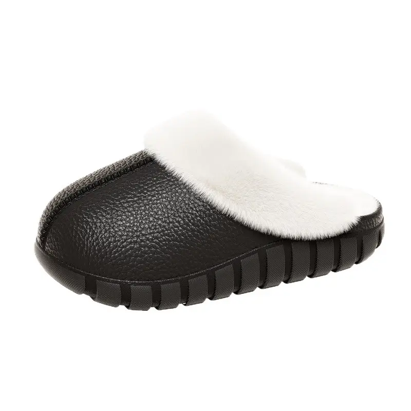 Women's Winter 2025 New Cotton Slippers, Closed-Toe Indoor Home Cute Plush Non-Slip Warm Maternity Cotton Shoes - Image 12