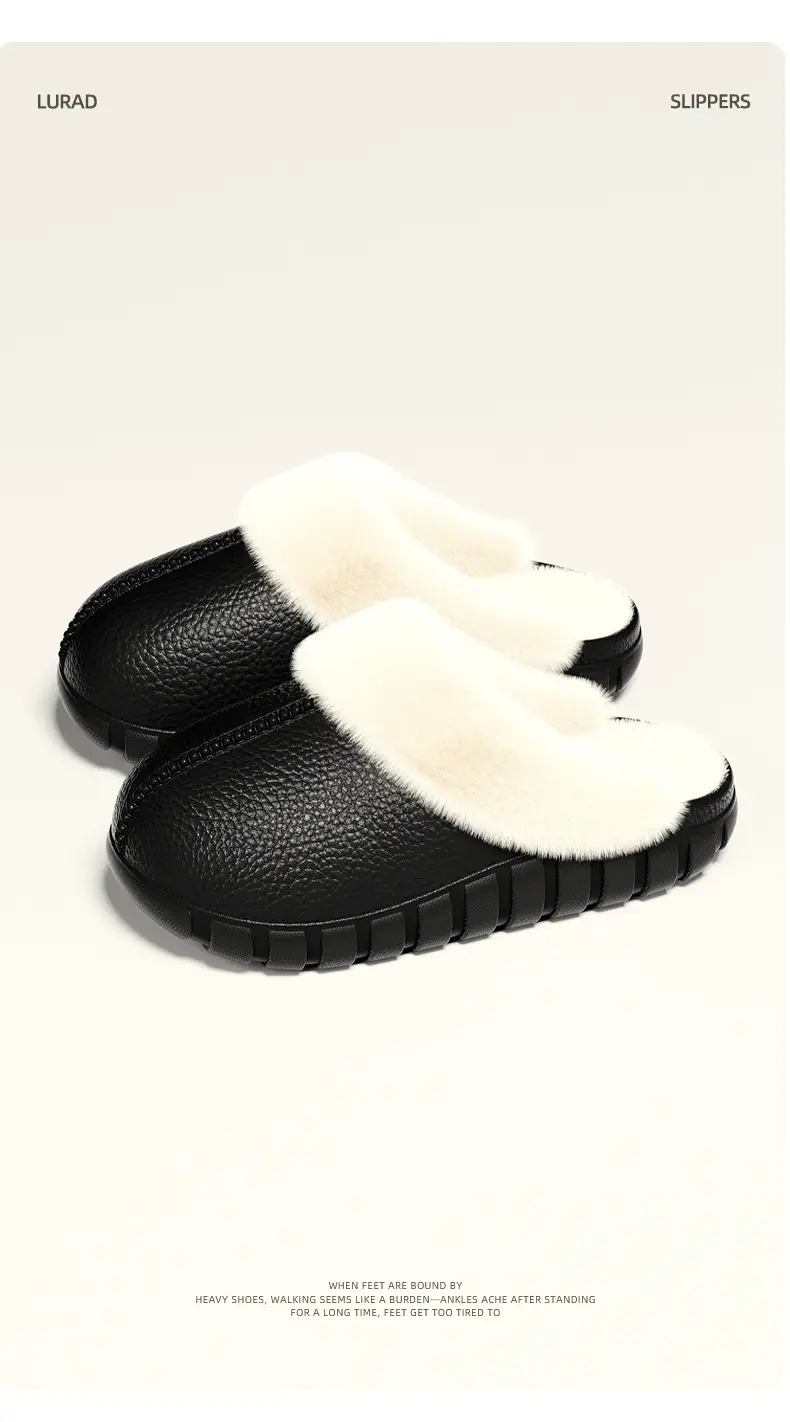 Women's Winter 2025 New Cotton Slippers, Closed-Toe Indoor Home Cute Plush Non-Slip Warm Maternity Cotton Shoes — feature 8