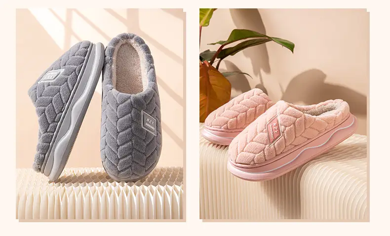 2025 Cotton Warm Slippers for Women Pink — feature 10