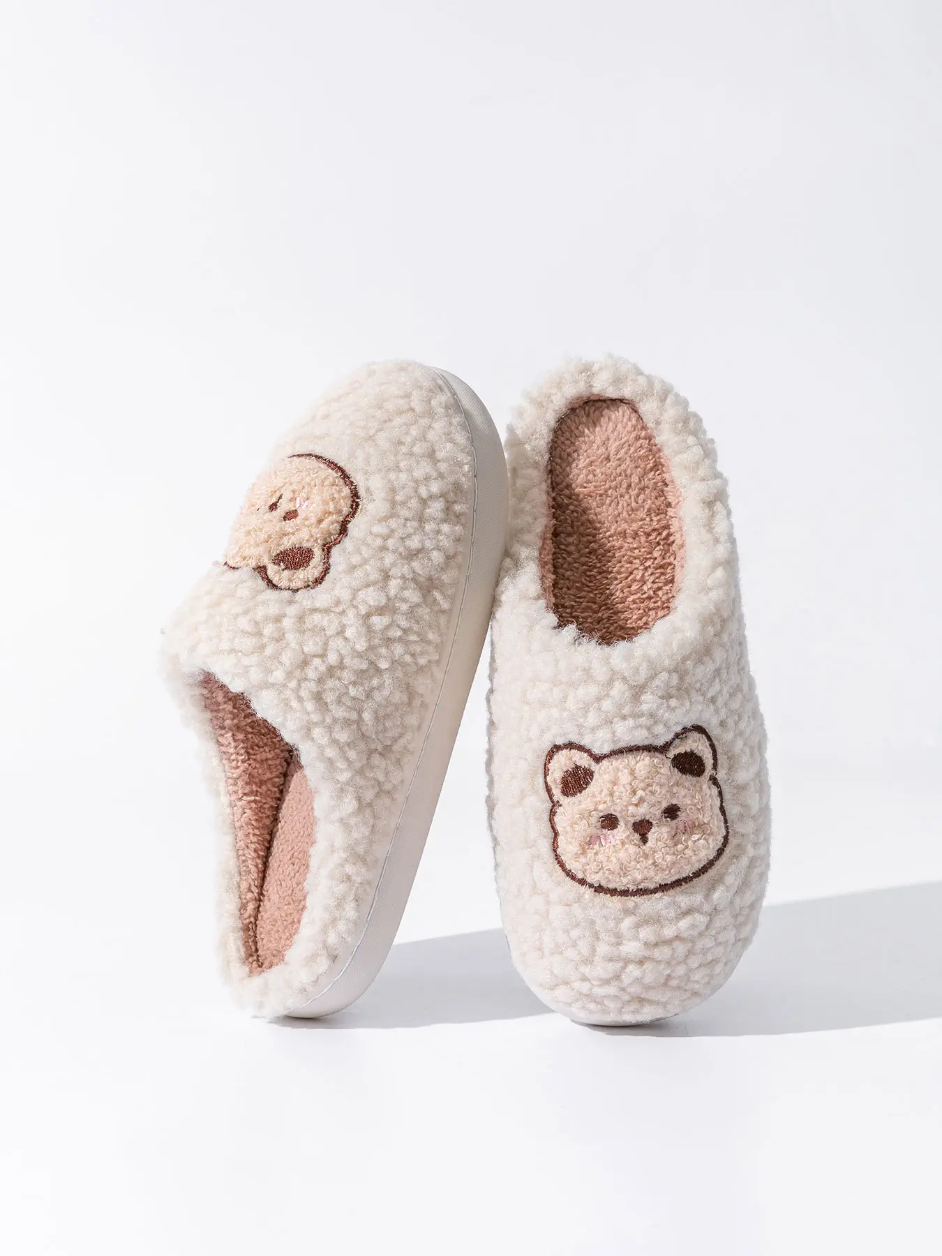 2025 Winter Cotton Slippers for Women Pink Bear Design — feature 11