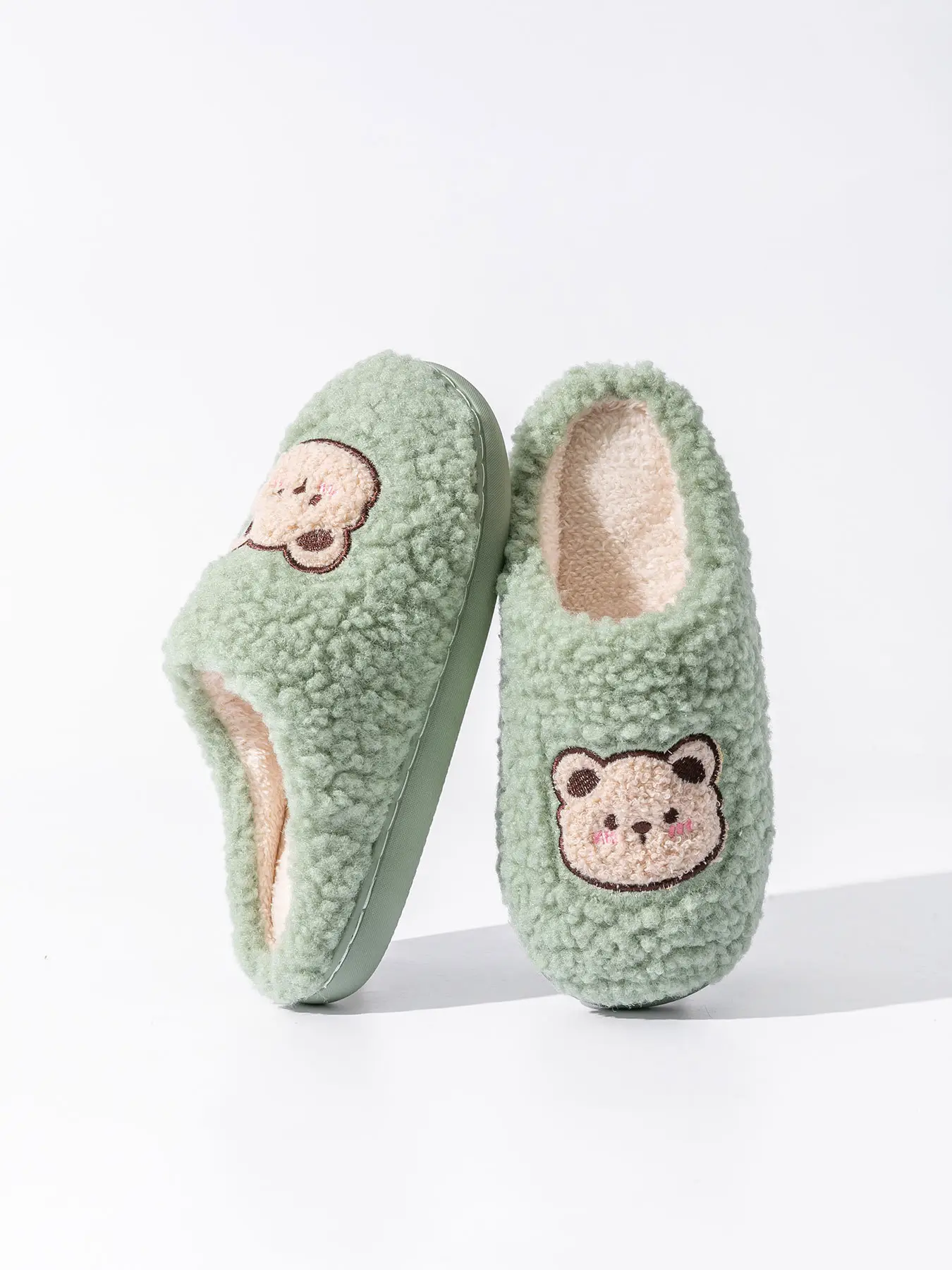 2025 Winter Cotton Slippers for Women Pink Bear Design — feature 13