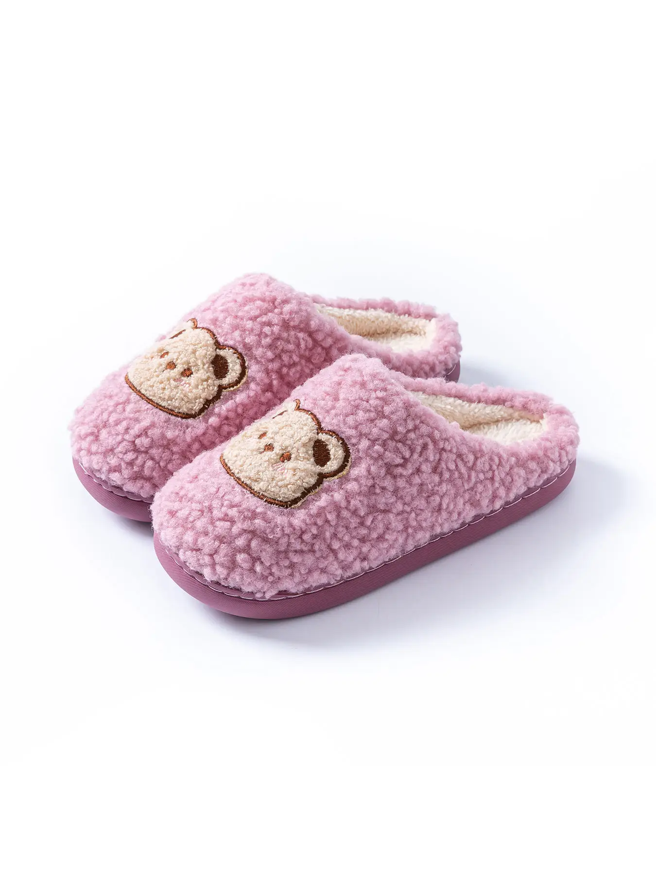 2025 Winter Cotton Slippers for Women Pink Bear Design — feature 18