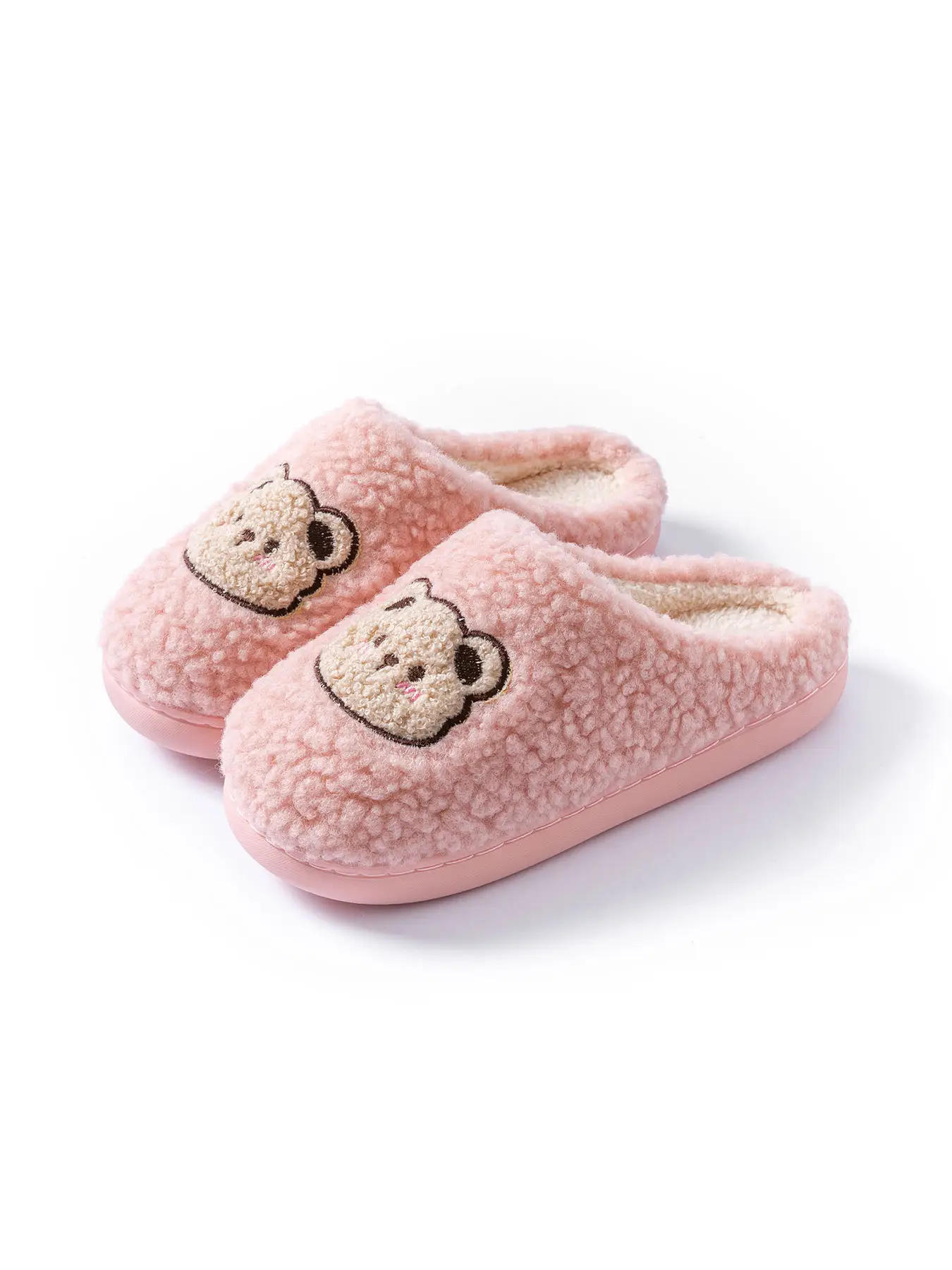 2025 Winter Cotton Slippers for Women Pink Bear Design — feature 20