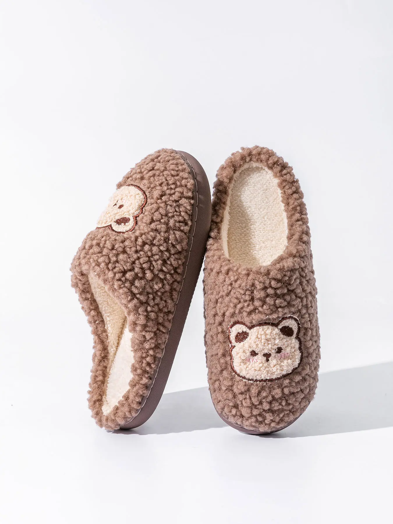 2025 Winter Cotton Slippers for Women Pink Bear Design — feature 3