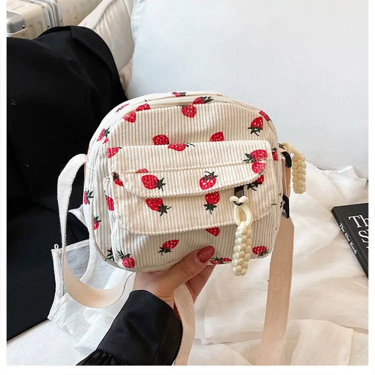 Vintage Harajuku Corduroy Phone Bag for Girls — feature 14