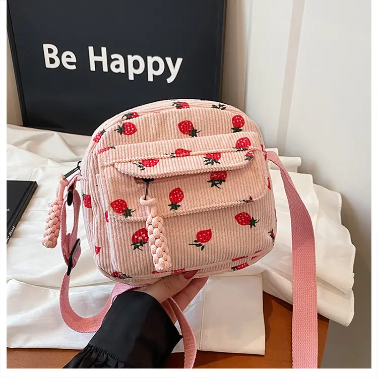 Vintage Harajuku Corduroy Phone Bag for Girls — feature 15