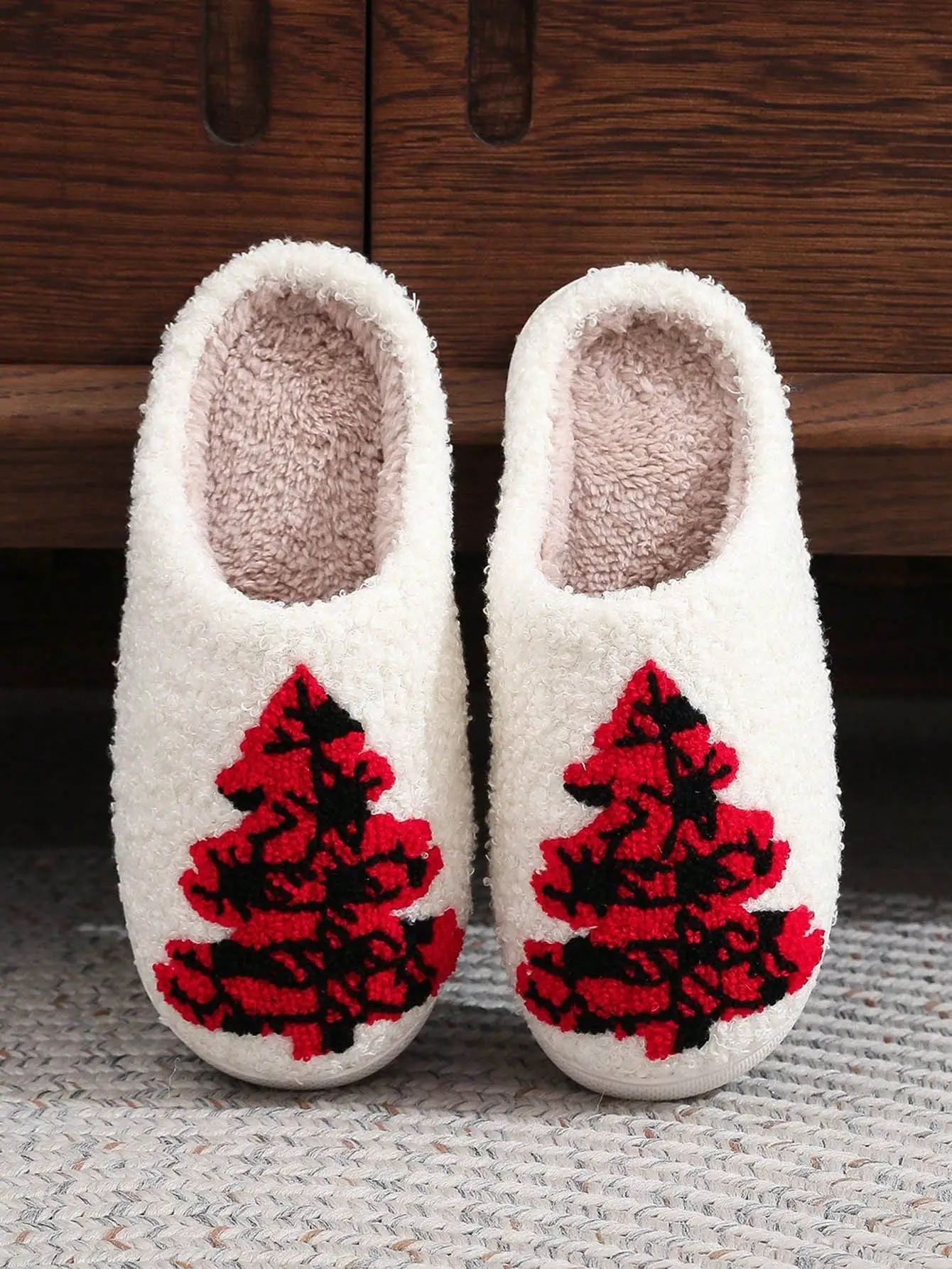 Women Cotton Christmas Tree Slippers Warm Winter — feature 4