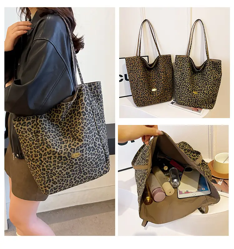 Leopard Print Reversible Shoulder Bag for Women — feature 12