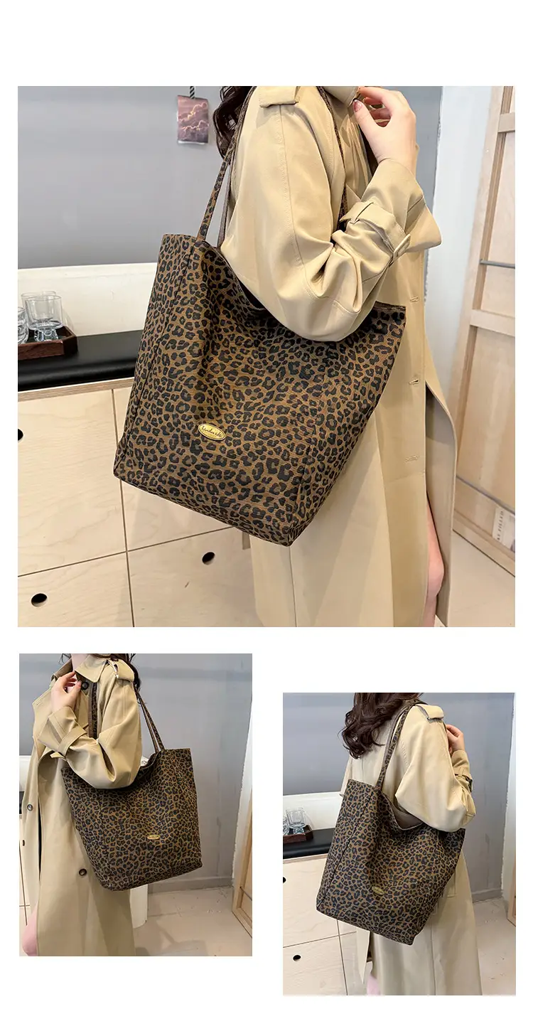 Leopard Print Reversible Shoulder Bag for Women — feature 13