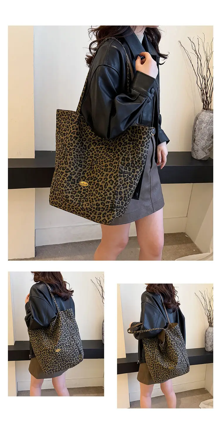 Leopard Print Reversible Shoulder Bag for Women — feature 14