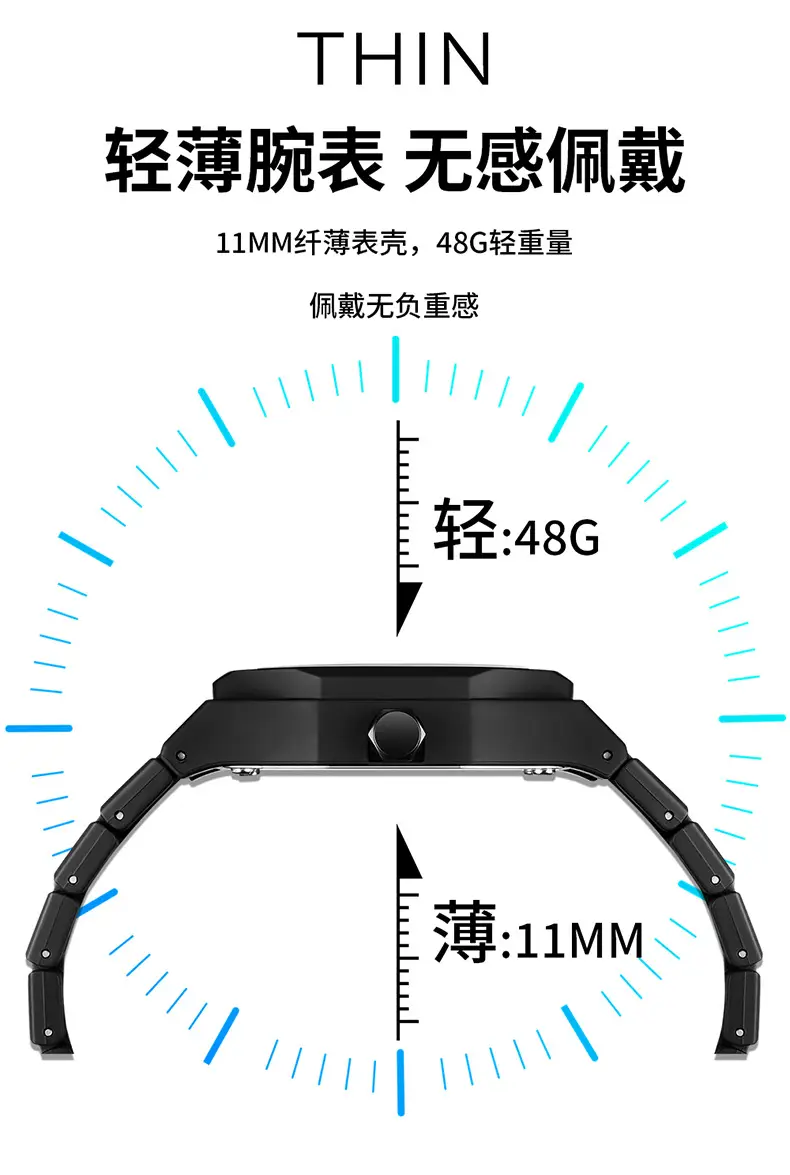 Sanda Cross-Border Watch with Creative Digital Scale, Shell Surface, 50m Waterproof, Black and White Classic Fashion Quartz Watch — feature 11