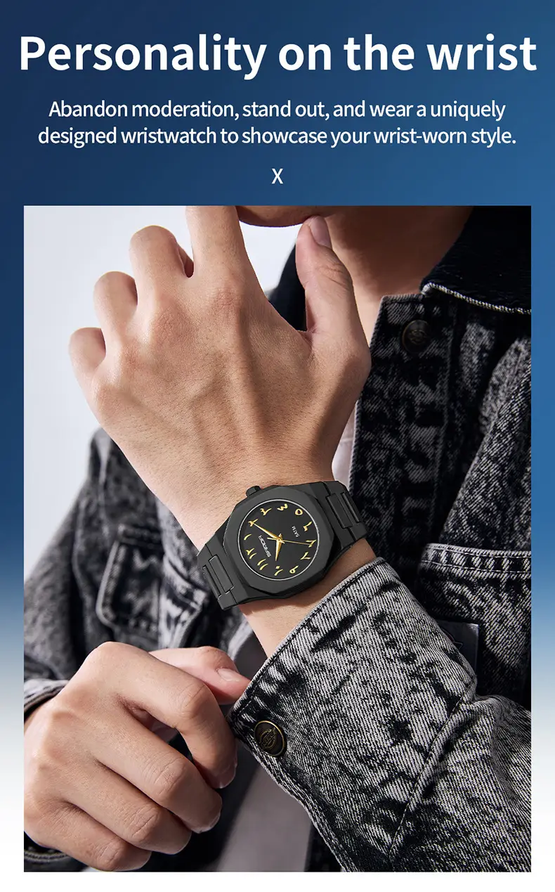 Sanda Cross-Border Watch with Creative Digital Scale, Shell Surface, 50m Waterproof, Black and White Classic Fashion Quartz Watch — feature 27