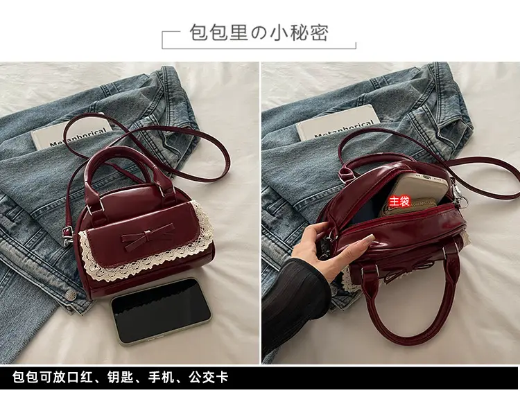 Women's Creamy Bow Crossbody Bag 2025 New Style — feature 4