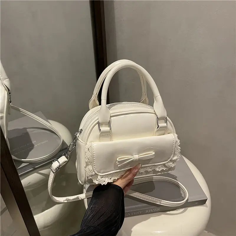 Women's Creamy Bow Crossbody Bag 2025 New Style - Image 3