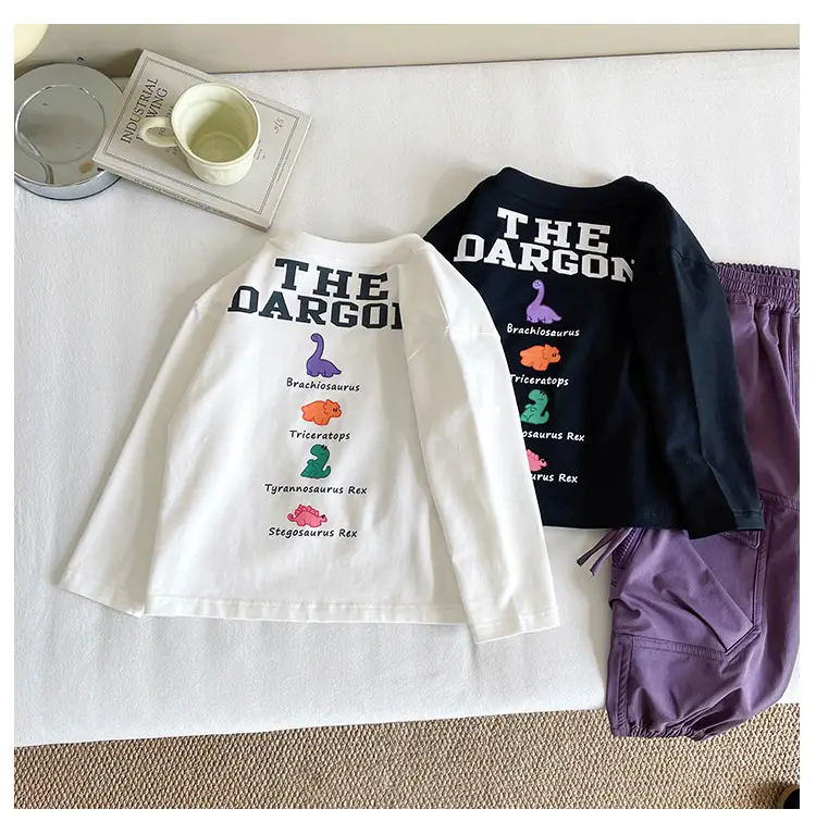 Kids Dinosaur Print T-Shirt & Pants Set for Boys — feature 15