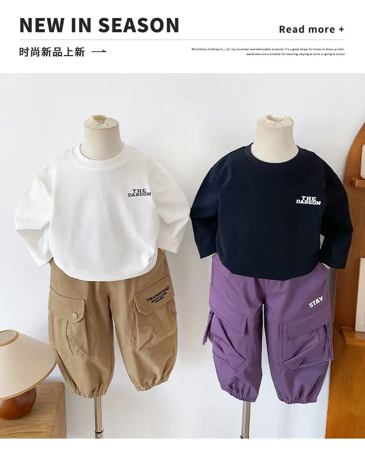 Kids Dinosaur Print T-Shirt & Pants Set for Boys — feature 3