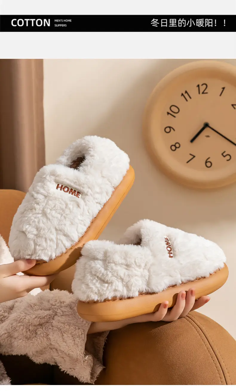 Women Cotton Slippers Warm Indoor Winter Autumn 2024 — feature 14