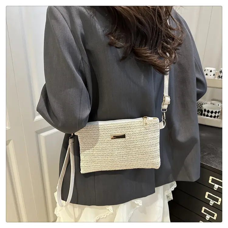 Women's Woven Crossbody Bag Small Square Handheld Mobile Bag — feature 16