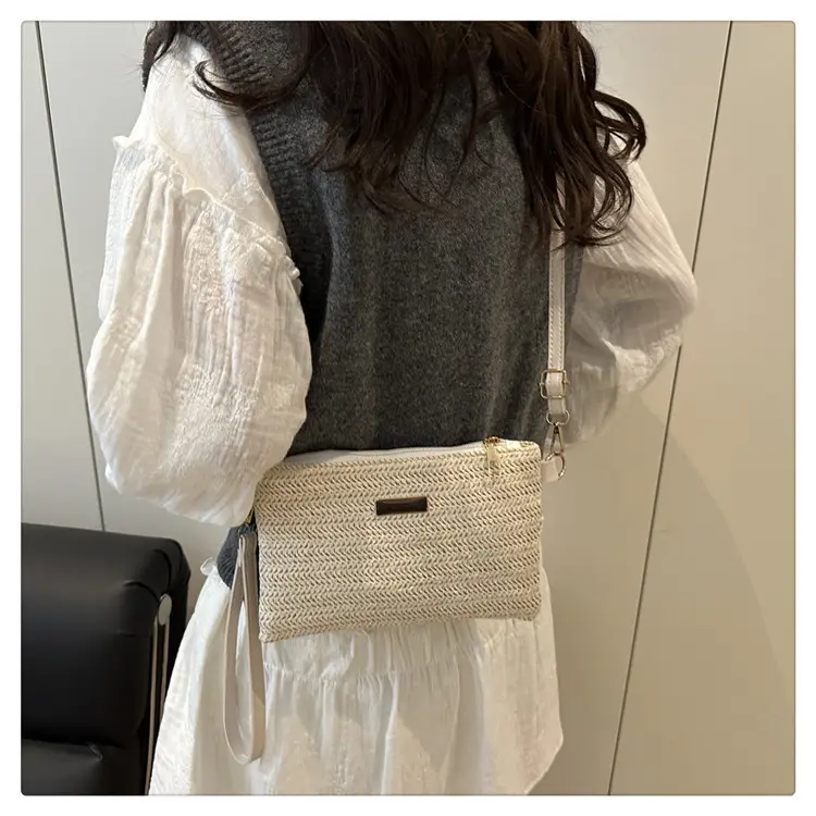 Women's Woven Crossbody Bag Small Square Handheld Mobile Bag — feature 21