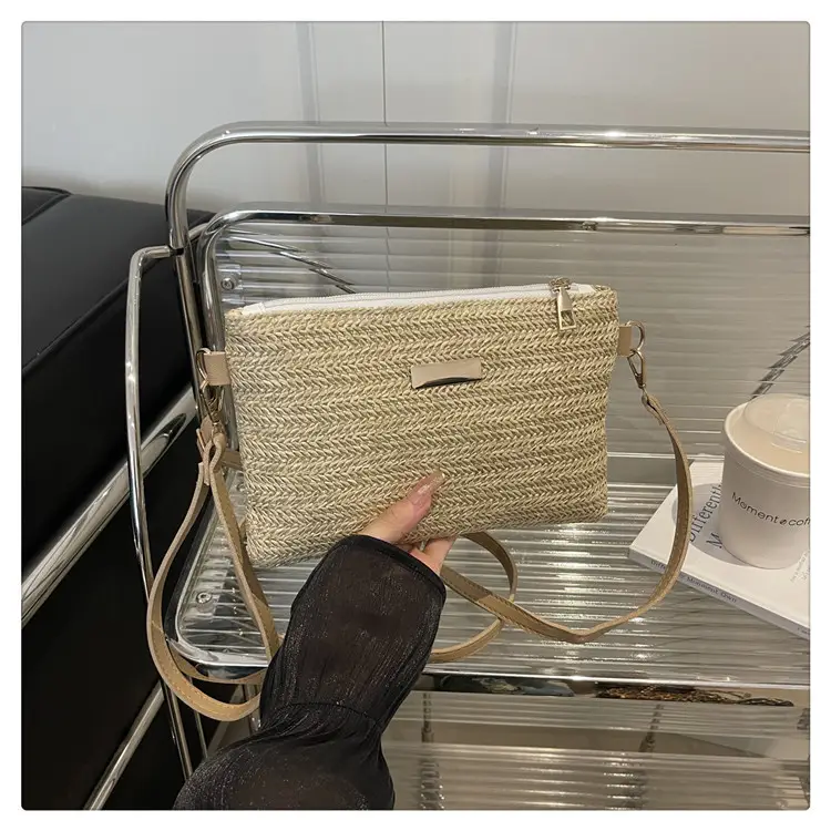 Women's Woven Crossbody Bag Small Square Handheld Mobile Bag — feature 25
